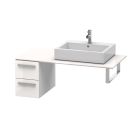 Duravit XL672108585 X-Large 11 3/4 Inch Wall Mount Single Bathroom Vanity with Two Drawers for Console - White High Gloss Lacquer