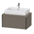 Duravit XV59120B290 XViu 32" L X 16" H X 22" D Vanity Base Only for Console with Single Drawer in Flannel Grey Satin Matt Lacquer (Vanity Top Sold Separately)
