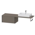 Duravit XV59340B290 XViu 31.49" W X 15.74" H X 21.57" D Single Drawer Vanity Base Only for Console in Flannel Grey Silk Matte (Vanity Top Sold Separately)