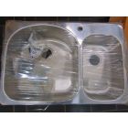 Kindred Y2233/80ML/1E 33X22 Inch Self Rimming Double Bowl Kitchen Sink In Stainless Steel