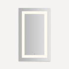 Robern YM2440RIFPD3 Vitality Lighted Mirror, 24" W X 40" H X 1-3/4" D, Rectangle, Inset Light Pattern, 3000K Temperature (Warm Light), Defogger