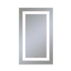 Robern YM2440RIFPD4 Vitality Lighted Rectangular Mirror 40" H X 24" W X 1-3/4" D  with Inset Light Pattern, 4000K  Temperature (Cool White), Dimmable and Defogger