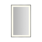 Robern YM2541RPSMD383 Sculpt Lighted Mirror, 25-1/4" W X 41-1/4" H X 2-1/4" D, Slim Museum Frame, Matte Black, Perimeter Light Pattern, 3000K Color Temperature (Warm White), Dimmable, Defogger