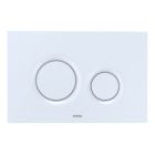 Toto YT930#WH Dual Flush Round Push Button Plate for Select DuoFit In-Wall Tank Unit in White Matte