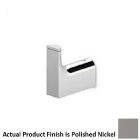 Zucchetti ZAD650C8 Wall Mounted Single Robe Hook in Polished Nickel