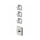 Zucchetti ZB1098.1900 7,6 GPM 3/4" Built-In Thermostatic Shower Mixer with 3 Volume Controls in Polished Chrome (Rough In Valve Sold Separately)