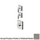Zucchetti ZB2091.1900C8 7 & 74 GPM 3/4" Built-In Thermostatic Shower Mixer with 2 Volume Controls in Polished Nickel