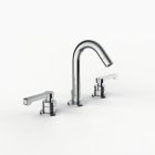 Davinci ZEN-H23-100-PC Gotham Deck Mounted Three Hole Lavatory Faucet with Arc Spout with Zephyr Lever Handles in Polished Chrome