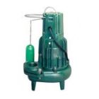 Zoeller 382-0002 Model N282, Waste-Mate 280 Series, Sewage Pump, 1/2 Hp, 115 Volts, 1 Phase, 3" Flanged Discharge, 125 GPM Max, 25' Max Head, 15' Cord, Manual, Single Seal