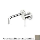Zucchetti ZP6317.190EC3 Pan 1.2 GPM Two Hole Widespread Bathroom Sink Faucet Trim with Aerator in Brushed Nickel (Rough In Sold Separately)