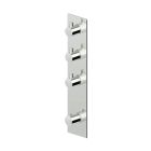 Zucchetti ZT2898.1900C3 Pan 4" Wall Mount Thermostatic Shower Trim with Three Stop Valve in Satin Nickel