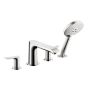 Hansgrohe 31404001 Metris 4-Hole Roman Tub Set Trim with 1.75 GPM Handshower in Chrome
