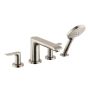 Hansgrohe 31404821 Metris 4-Hole Roman Tub Set Trim with 1.75 GPM Handshower in Brushed Nickel