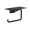 Hansgrohe 41772670 AddStoris Wall Mounted Toilet Paper Holder with Shelf in Matte Black