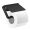 Axor 42836670 Universal Softsquare Wall Mounted Toilet Paper Holder with Cover in Matte Black