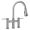 Blanco 442505 Empressa Pull-Down Bridge Faucet 1.5 GPM in PVD Steel