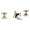 Phylrich 500-01/003 Hex Traditional 1.2 GPM Deck Mounted Widespread Bathroom Faucet with Cross Handles in Polished Brass 