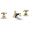 Phylrich 500-01/004 Hex Traditional 1.2 GPM Deck Mounted Widespread Bathroom Faucet with Cross Handles in Satin Brass 