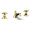 Phylrich 500-01/025 Hex Traditional 1.2 GPM Deck Mounted Widespread Bathroom Faucet with Cross Handles in Polished Gold 