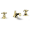 Phylrich 500-01/03U Hex Traditional 1.2 GPM Deck Mounted Widespread Bathroom Faucet with Cross Handles in Polished Brass Uncoated 