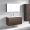 Madeli B100-48C-022-WA Bolano 48 Single Bowl. Walnut.Wall-Hung Bottom Base Includes 2 Pull Out Soft Closing Drawers And Glass Dividers In Walnut