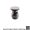 Vola A62-09 1-1/4" Push to Open/Close Drain for Use Basin with Overflow in Dark Grey