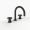 Davinci D01-H14-100-S-MB Program 1.1 Deck Mounted, Three Hole Lavatory Faucet with Arc Spout with 16Mm Stem Handles On Smooth Base in Matte Black