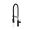 Graff G-4641-LM66K-MBK/SN Futurismo 1.8 GPM Deck Mounted Pull-Down Kitchen Faucet in Matte Black/Steelnox