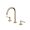 Rohl MD08D3LMAG Modelle™ 1.2 GPM Deck Mounted Widespread Bathroom Faucet with C-Spout in Antique Gold
