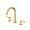 Rohl MD08D3LMULB Modelle™ 1.2 GPM Deck Mounted Widespread Bathroom Faucet with C-Spout in Unlacquered Brass