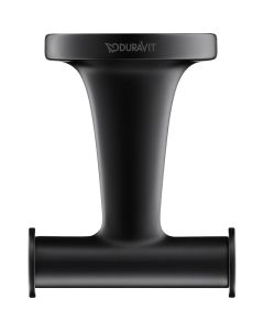 Duravit 0099304600 Starck T Double Towel Hook in Black Matt
