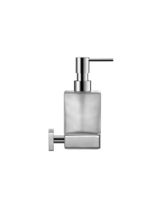 Duravit 0099541000 Karree 2 3/4 W x 7-1/8 H Inch Wall Mounted Soap Dispenser with Frosted Glass in Chrome