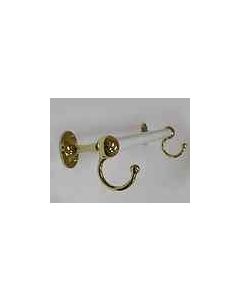 Motiv 0102HPW-3 Towel Bar W Hooks In Polished Brass