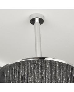 Lacava 0169-CR Minimal Ceiling-mount round shower arm with flange. in Polished Chrome