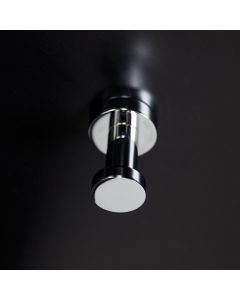 Lacava 0213-CR Ronda Wall-mount robe hook made of chrome plated brass. Diam: 1 5/8", D: 2 1/4".
 in Polished Chrome