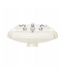American Standard 0228018.222 Antiquity Pedestal Sink With 8" Faucet Spacing, Linen