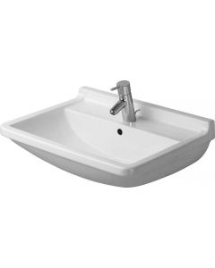 Duravit 0300650000 Starck 3 26" L X 20" W X 8" H Rectangular Wall Mounted Bathroom Sink with Overflow in White
