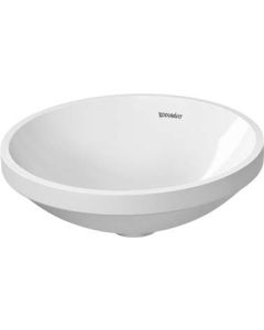 Duravit 0319370000 Architec 14-3/4" L X 15-3/4" W X 5-3/4" H Circular Ceramic Undermount Bathroom Sink in White with Glazed Underside