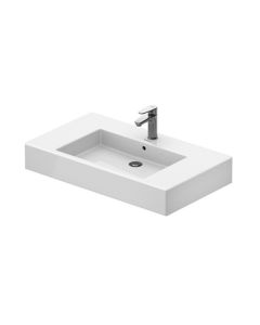 Duravit 03298500301 Vero 33.50" L X 19.25" W X 6.75" H Wall-Mounted Underside Fully Glazed, Furniture Washbasin in White