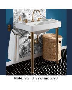 Herbeau 037020 Art Deco 3-Hole Washbasin Only in White