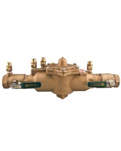 Watts 88004112, LF009M2-QT, 1" Lead Free Reduced Pressure Zone Backflow Preventer Assembly, Quarter Turn Shutoff Valves, Tee Handles