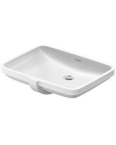 Duravit 0395550017 No.1 21-5/8" L X 15 3/4" W Rectangular Under Mounted Bathroom Sink with Overflow and Center Drain in White (Drain Sold Separately)
