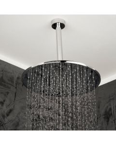 Lacava 0426-CR Minimal Ceiling-mount tilting round rain shower head, 126 rubber nozzles. Arm and flange sold separately. in Chrome