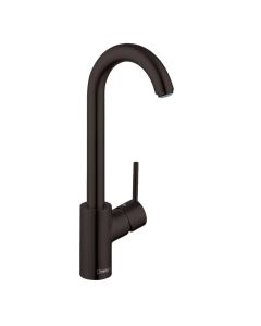 Hansgrohe 04287670 Talis S 1.5 GPM Deck Mounted High Arc Bar Faucet with Quick Cleaning Aerator in Matte Black