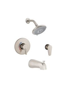 Hansgrohe 04465820 Focus S Single Handle Multi Function Bathtub & Shower Faucet 2.5GPM in Brushed Nickel (Trim Only)