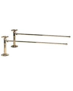Herbeau 049056 3/8 Inch IPS Lavatory Supply Kit with Cross Handle in Polished Nickel