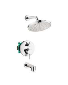 Hansgrohe 04908000 Croma Pressure Balance Tub/Shower Set with Rough, 2.0 GPM  in Chrome