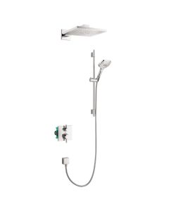 Hansgrohe 04914000 Raindance E Thermostatic Showerhead/Wallbar Set with Rough, 2.0 GPM in Chrome