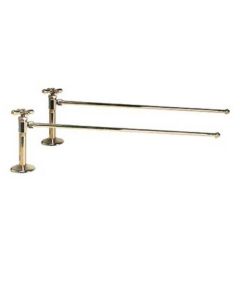 Herbeau 049155 1/2 Inch IPS Lavatory Supply Kit with Cross Handle in Polished Brass (Unlacquered)