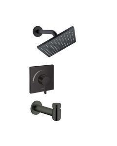 Hansgrohe 04963670 Vernis Shape Pressure Balance Tub/Shower Set, 1.5 GPM in Matte Black